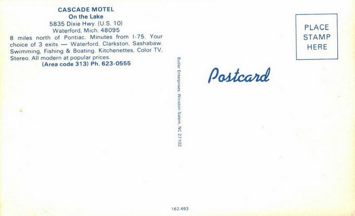 Cascade Motel (Olde Mill Inn on the Lake) - POSTCARD AND PROMOS